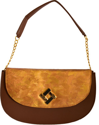 55% OFF on Demure DM 17 Hand Painted Shoulder Bag Gold-17