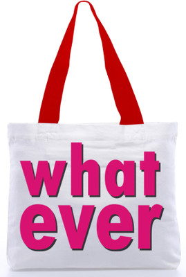 30% OFF on Snoogg Canvas Design Whatever Tote White