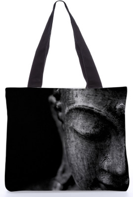 30% OFF on Snoogg Canvas Design Buddha Meditation Black Tote Black