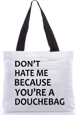 30% OFF on Snoogg Canvas Design Massages Tote White 30% OFF on Snoogg Canvas Design Massages Tote White