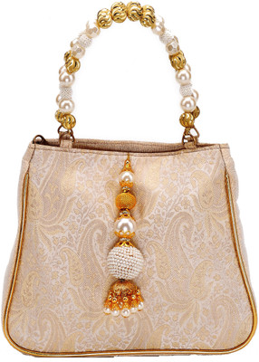 28% OFF on Stylocus Pearl Dangler Hand-held Bag White