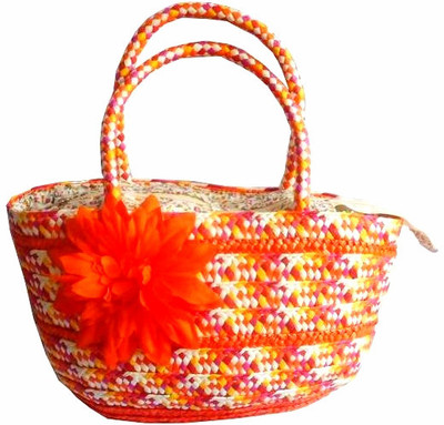 50% OFF on Kalras Trendy Hand-held Bag Orange, White 50% OFF on Kalras Trendy Hand-held Bag Orange, White