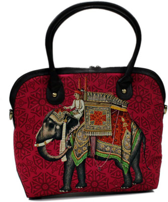 DesiPop Gajpink Hand-held Bag Pink