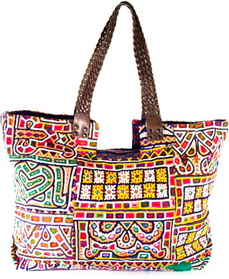 40% OFF on Astin Karma Kutch Leather Hand-held Bag Multi Color