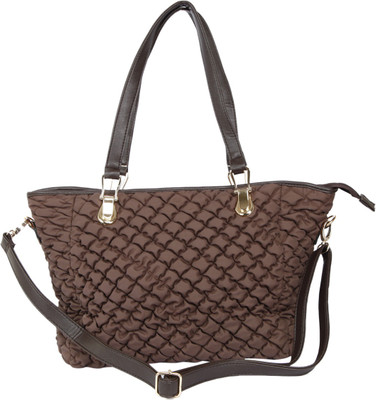 42% OFF on Thegudlook Diamond Quilted Hand-held Bag Brown