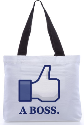 30% OFF on Snoogg Canvas Design Teenager Tote White