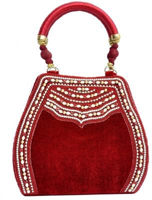 43% OFF on Craftstages Velvet Ethnic Hand-held Bag Red 43% OFF on Craftstages Velvet Ethnic Hand-held Bag Red