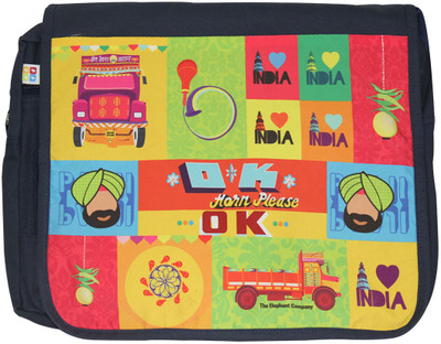 The Elephant Company Document Bag Truck Story Hand Bag Multi-color The Elephant Company Document Bag Truck Story Hand Bag Multi-color