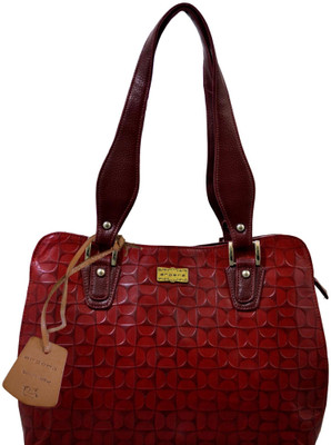 23% OFF on Arpera Self Printed Terracotta Leather Hand-held Bag Red