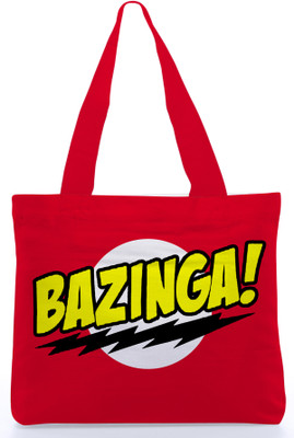 30% OFF on Snoogg Canvas Design Bazinga Tote Red 30% OFF on Snoogg Canvas Design Bazinga Tote Red