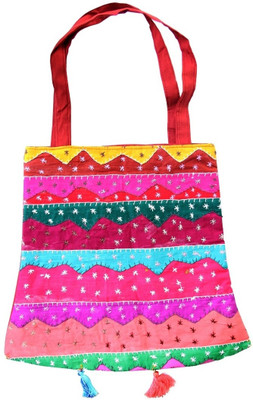 Pulpypapaya Stars Embellish Cotton Shoulder Bag Multicolor Pulpypapaya Stars Embellish Cotton Shoulder Bag Multicolor