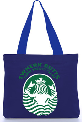 30% OFF on Snoogg Canvas Design Massages Tote Blue