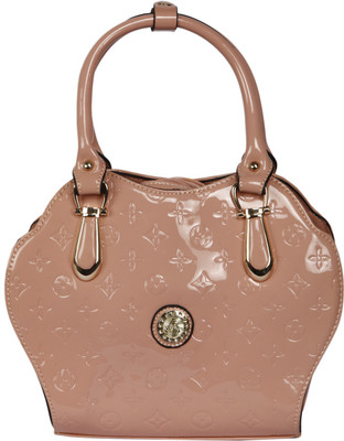 55% OFF on Thegudlook Embossed Patent Satchel Peach