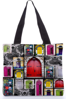 40% OFF on Snoogg Canvas Design Doors Close to Open Shoulder Bag Multicolor