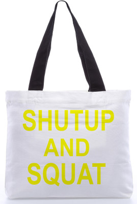 30% OFF on Snoogg Canvas Design Massages Tote White
