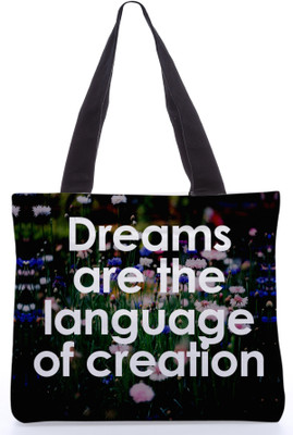30% OFF on Snoogg Canvas Design Dreams Creation Language Tote Multicolor