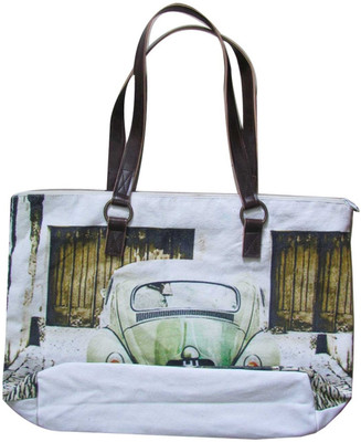Lotsa Fashion Vintage Car Print Hand-held Bag - Wt-004