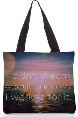 30% OFF on Snoogg Canvas Design I Worked for Success Tote Multicolor