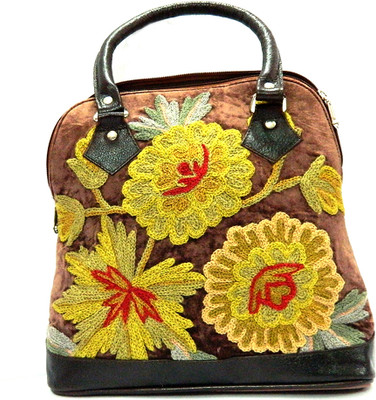 56% OFF on Aabeer Kashmiri Embroidered Hand-held Bag Brown