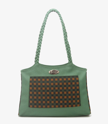 57% OFF on DHC Checkered Shoulder Bag Green 57% OFF on DHC Checkered Shoulder Bag Green