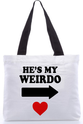 30% OFF on Snoogg Canvas Design Massages Tote White