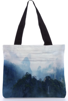 30% OFF on Snoogg Canvas Design Sky N Hills Tote White, Blue