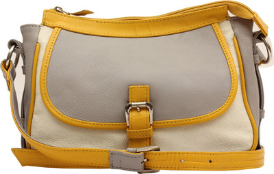HX London Marigold Messenger Bag Grey, White