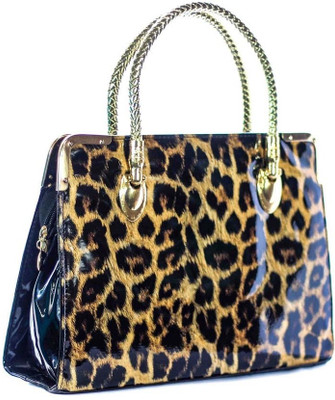 43% OFF on Legal Bribe Leopard Print Hand-held Bag LB16Brown