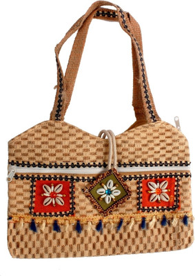 30% OFF on Pulpypapaya Patched Jute Shoulder Bag Khaki 30% OFF on Pulpypapaya Patched Jute Shoulder Bag Khaki