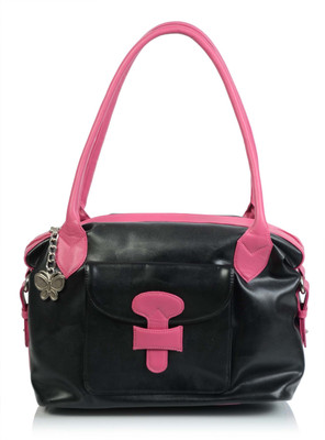 34% OFF on Butterflies Trendy Shoulder Bag Black::Pink 34% OFF on Butterflies Trendy Shoulder Bag Black::Pink