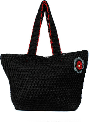 45% OFF on moKanc Crochet Hand-held Bag Black