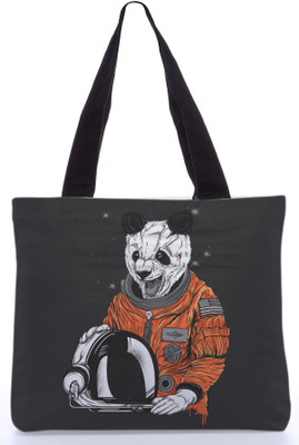 30% OFF on Snoogg Canvas Design Animal Print Tote Black