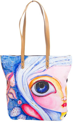 5% OFF on Pranil Designs Painted Half Face Girl With Flower & Butterfly Tote Multicolor 5% OFF on Pranil Designs Painted Half Face Girl With Flower & Butterfly Tote Multicolor