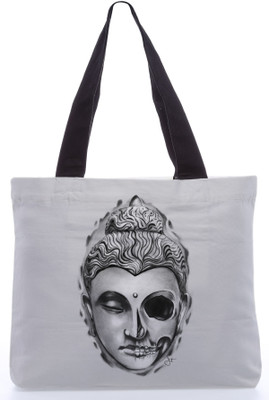 30% OFF on Snoogg Canvas Design Lord Buddha Tote White 30% OFF on Snoogg Canvas Design Lord Buddha Tote White