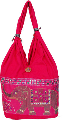 71% OFF on Womaniya Handicraft Jhola Shoulder Bag Pink