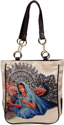 9% OFF on Vaz Jute- Blue Nature Shoulder Bag Multicolor-00