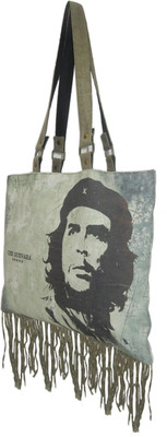 The House of Tara Printed Canvas 056 Tote Khaki Green The House of Tara Printed Canvas 056 Tote Khaki Green