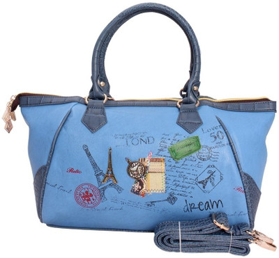 20% OFF on Khoobsurati Funky Print Stylish Hand Bag Blue