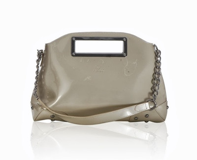 48% OFF on Calvino Lavish Patent Satchel White