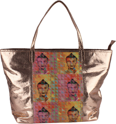 50% OFF on ARTychoke The Scooter Gold Hand-held Bag Crackle Gold