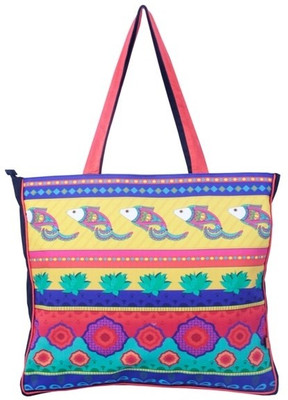 The Bombay Store Neo Mithila Multi Fish Tote Multi12 The Bombay Store Neo Mithila Multi Fish Tote Multi12