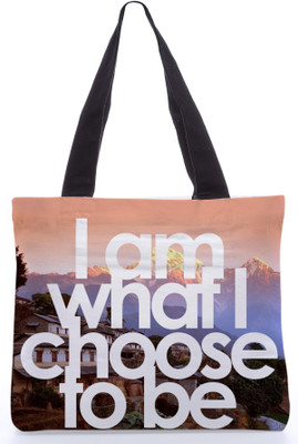 30% OFF on Snoogg Canvas Design I Am What I Choose to Be Tote Multicolor