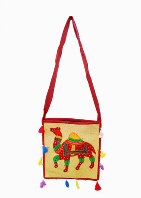 67% OFF on Saashiwear Ethnic Shoulder Bag Yellow