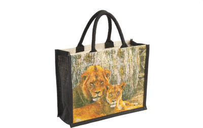 Greenobag Jute Animal Shoulder Bag Beige