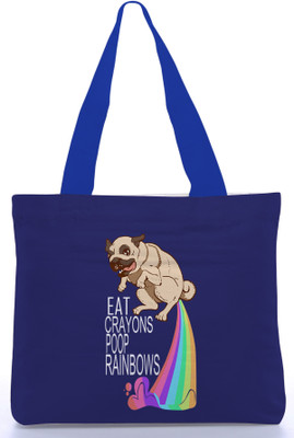 46% OFF on Snoogg Canvas Design Massages Tote Blue