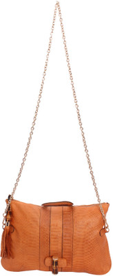 20% OFF on Khoobsurati Mesmeric Snake Print Mod Hand Bag Brown