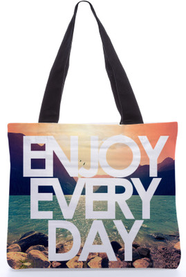30% OFF on Snoogg Canvas Design Enjoy Every Day Tote Multicolor