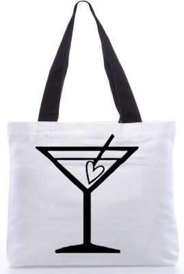 30% OFF on Snoogg Canvas Design Drinks Tote White