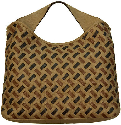 28% OFF on Traversys Genuine Leather Weaving Design Shoulder Bag Multicolor