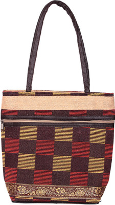 44% OFF on HS Jutecraft 2032 Shoulder Bag Brown Check